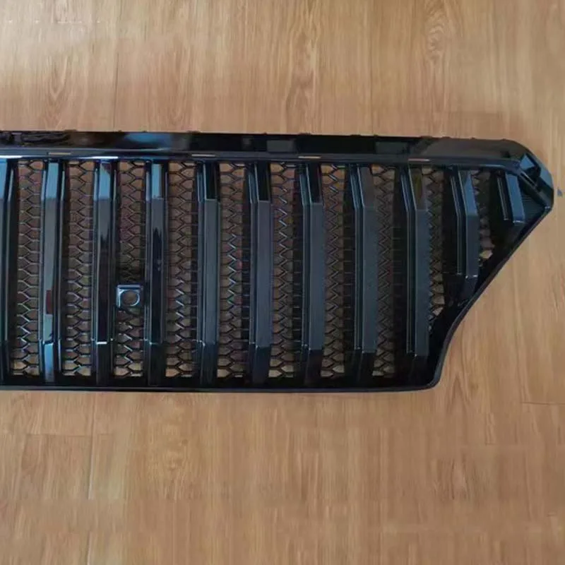 Car Racing Grille For Hyundai Santa Fe Santafe 2018 2019 2020 Car Front Grills ABS Black Radiator Bumper Mask Mesh Cover