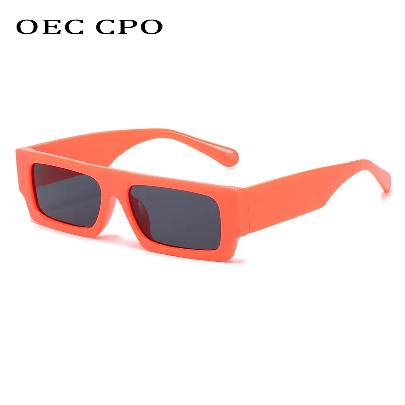 

OEC CPO Fashion Punk Rectangle Sunglasses Women Men Brand Design Square Orange Sun Glasses Female Trending Eyewear Shades UV400