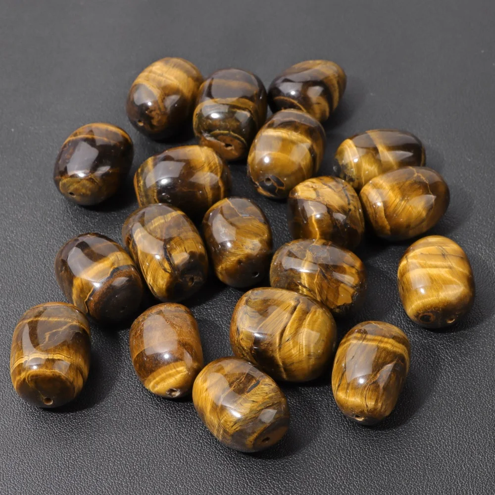 15x20mm Natural Tiger Eye Beads Healing Yoga Reiki Bead Loose Spacer Beads for Jewelry Making DIY Necklace Bracelet Earrings