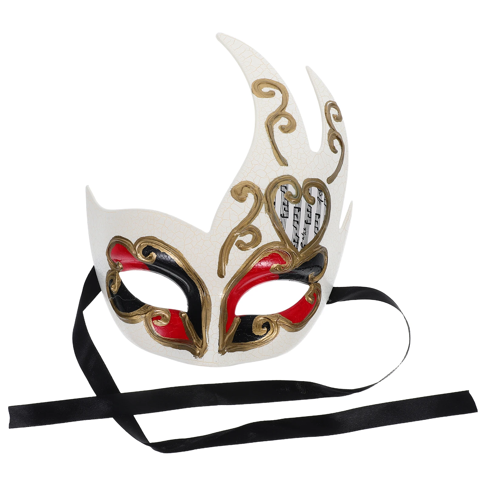 

Flame Crack Mask Costume Party Masquerade Mens Makeup Half Face Masks for Vintage Fashion Show