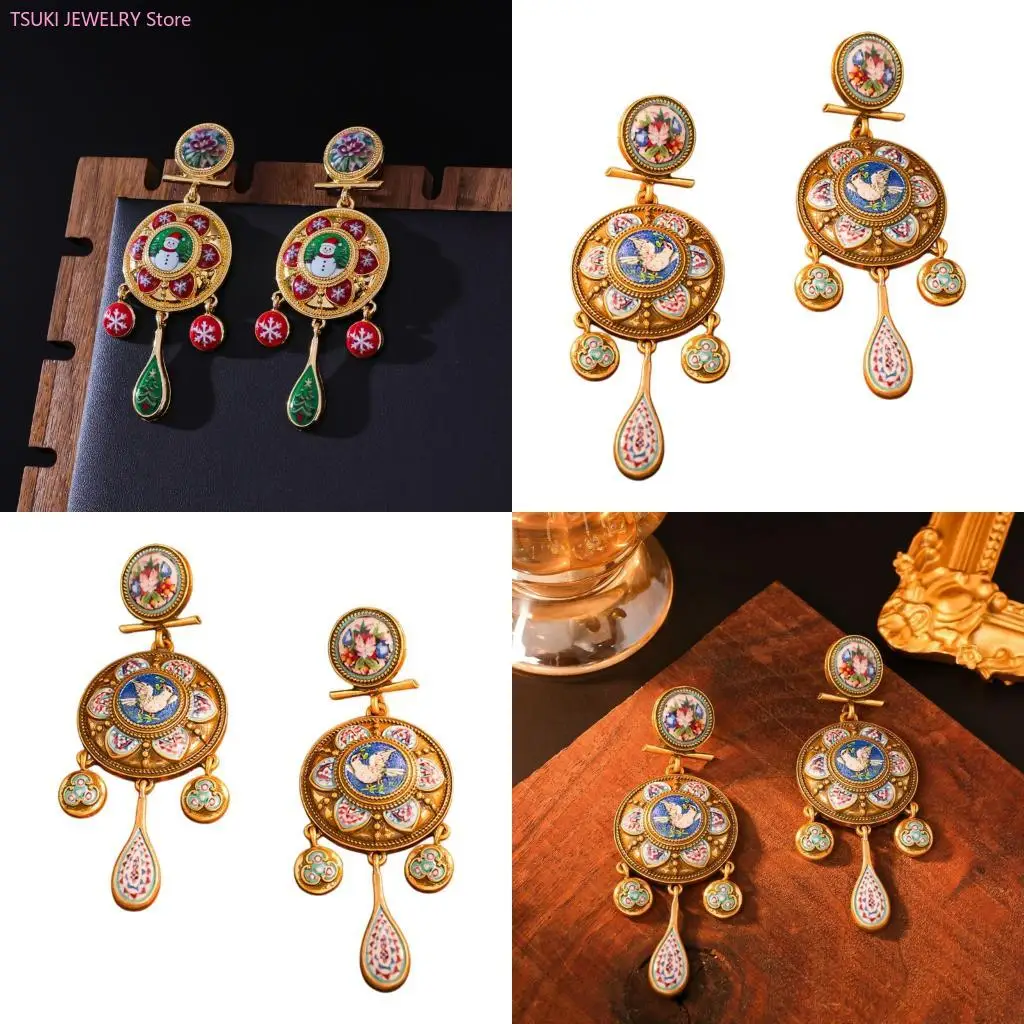 62KE Romance Victorian Themed Ear Accessories With Swing Bells