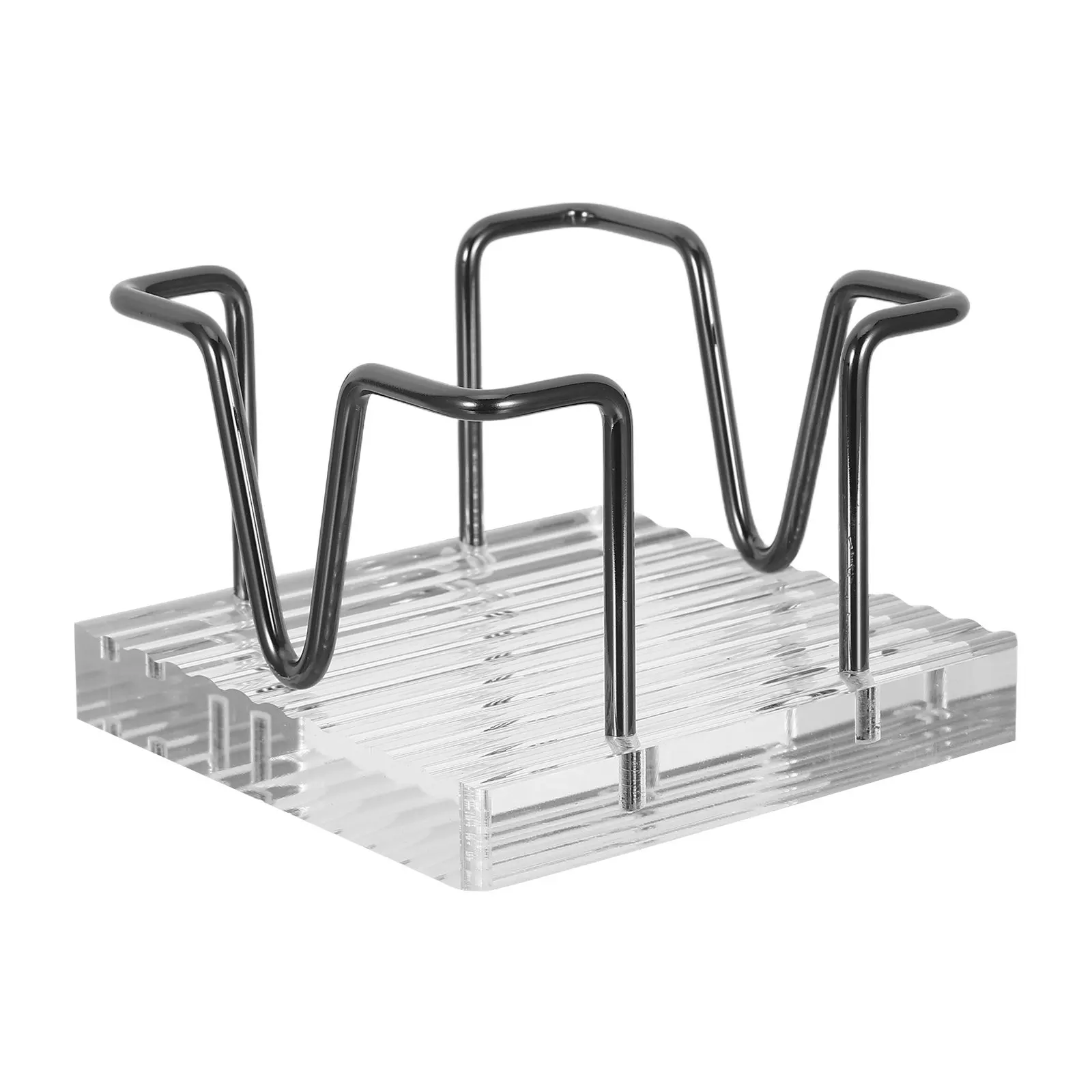 Memo Paper Tray Acrylic Notepad Holder Desktop Metal Wire Note Stand Office Supplies Organizer Rack Large Capacity Desktop Note