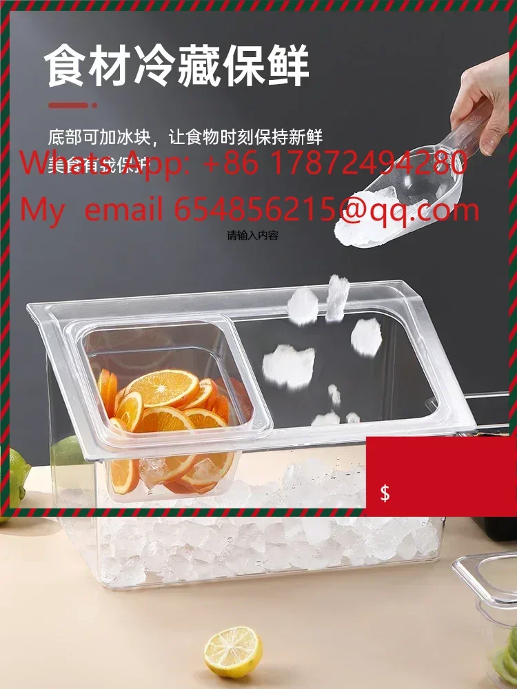 Hot Sales Of Servings, Rectangular With Ice, Transparent Fraction Box, Milk Tea Shop Special Small Ingredient Box, Jam Box Rack