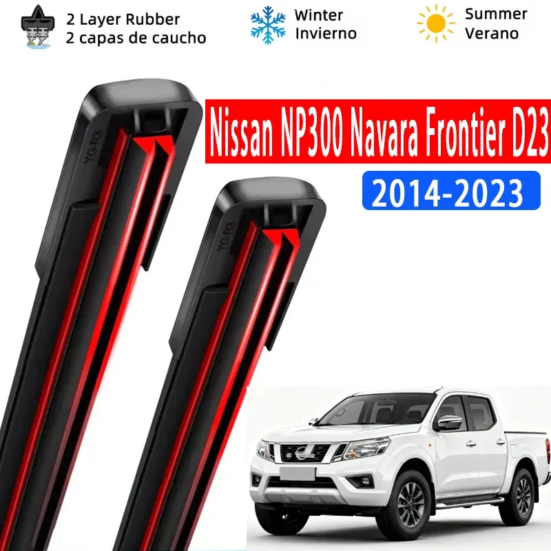 

2pcs for Nissan NP300 Navarra Frontier D23 2014-2023 Front Windshield Wiper Blade Accessories Windshield Window 2020 2021 2022