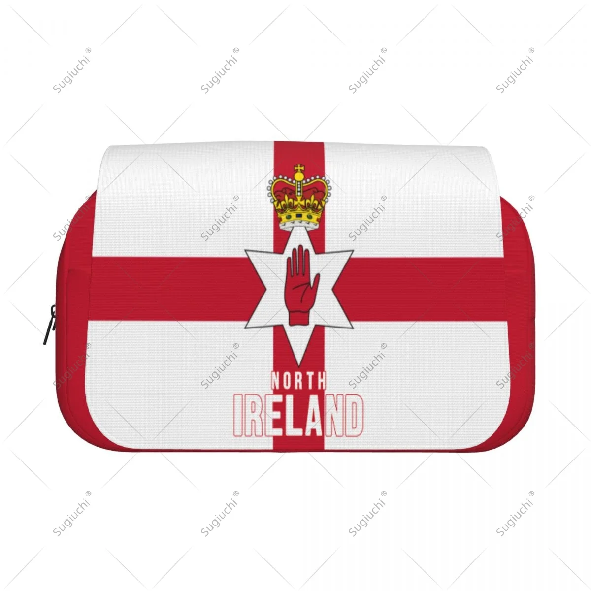 Pencil Case Scissors Bags 3D Northern Ireland Flag Double-layer Oxford Cloth Stationery Storage Pen Box Case