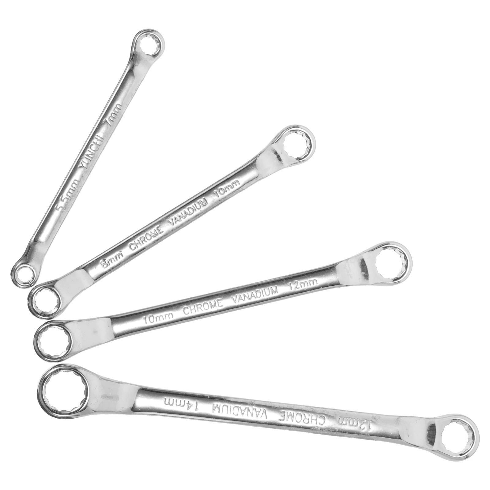 

4pcs Plum Blossom Wrench Set Ratcheting Adjustable Car Repair Tools 5 5mm 7mm 8mm 10mm 12mm 14mm Metal Wrench Long H