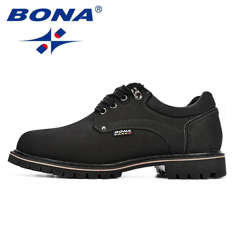 BONA Fashion Men Casual Shoes New Autumnmen Flats Cow Split Male Oxfords Men Leather Shoes Zapatillas Hombre