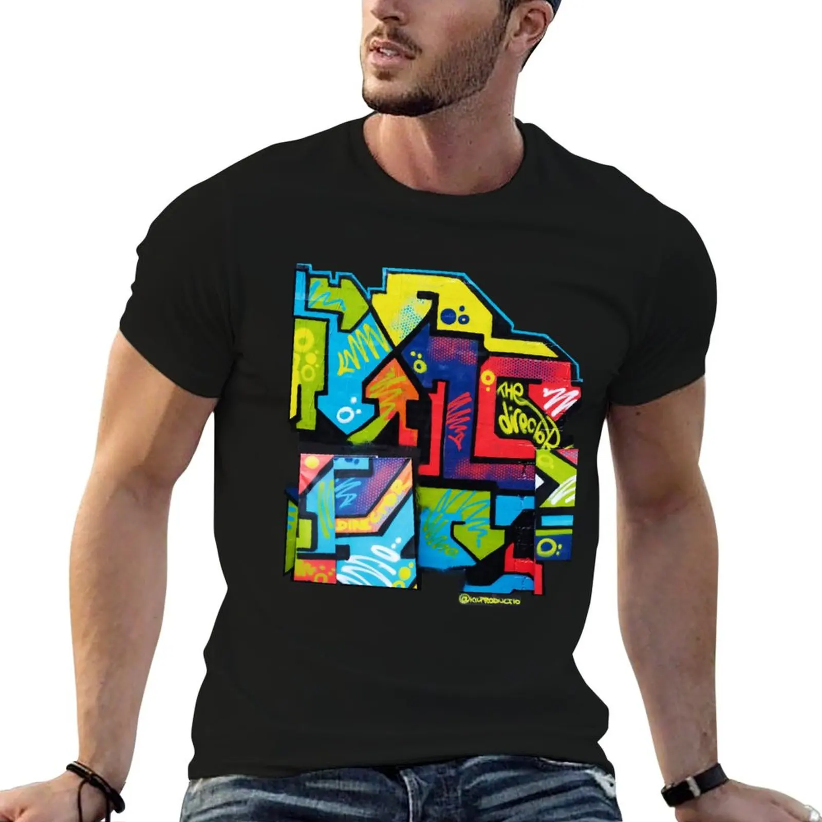 Graffiti Urban colorful graffiti city wall hip hop Cinema actor theme production with arrow pattern T-Shirt
