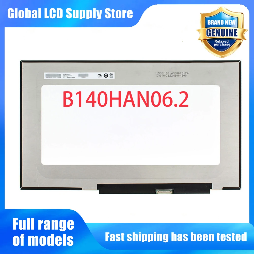 B140HAN06.2 14.0 inch Laptop Lcd Screen Fhd Ips Panel Non-touch Version Wled Backlit for Notebook Repair Replacement Assembly