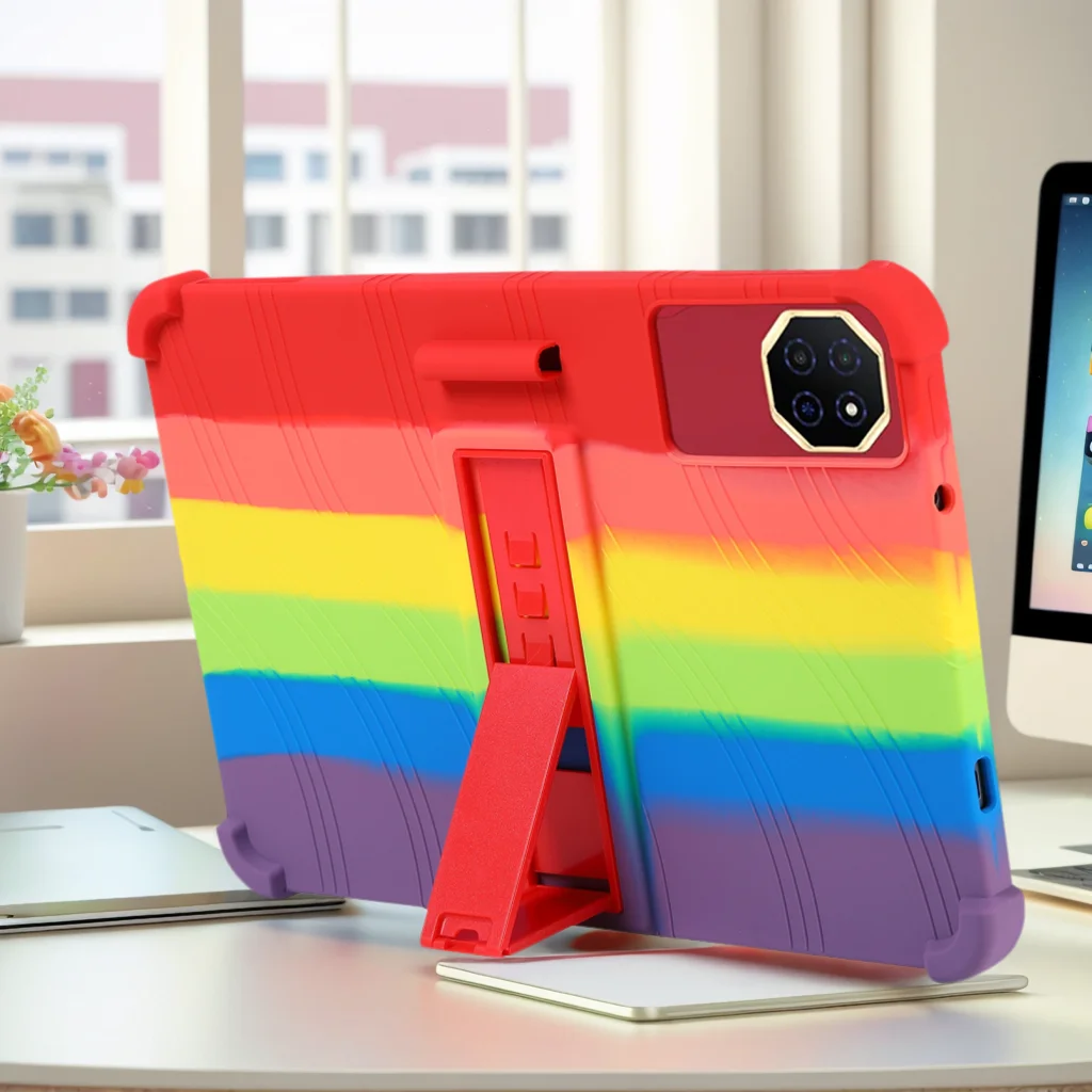 For Teclast T65 Plus Tablet Tablet Case 13.4 inches Tablet Kids Friendly Soft Silicone Adjustable Stand Cover protective sleeve