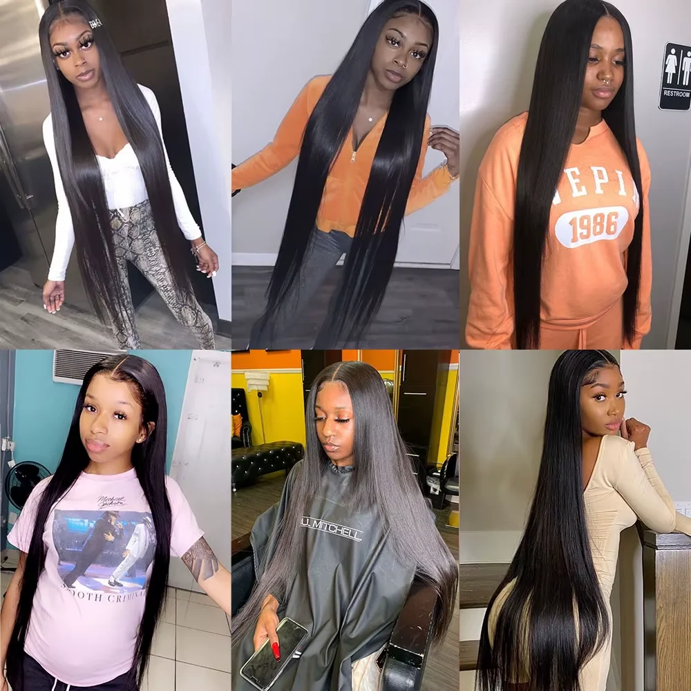 IRoshion Hair 200 Density 30 40 Bone Straight 13X6 HD Lace Frontal Human Hair Wigs Remy Martin of Brazilian 13X4 Lace Front Wig