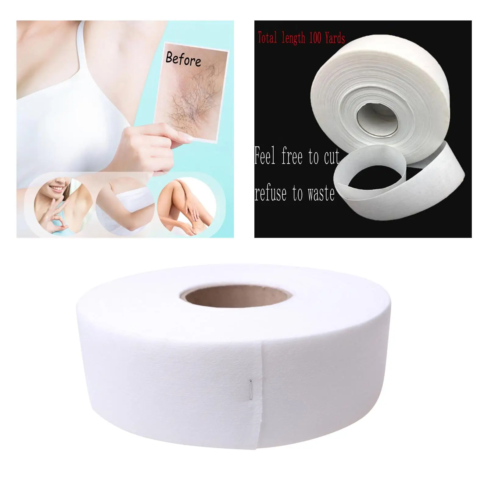 Non Woven Face & Body Hair Removal Wax Tape Roll 2.75 