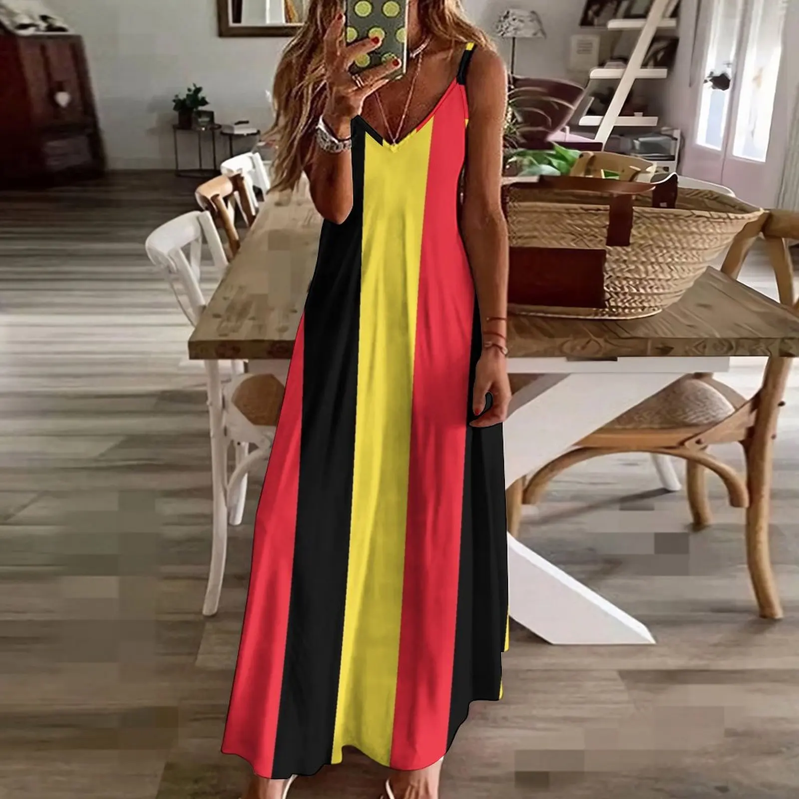 Vestido de noche de lujo sin mangas con Bandera de Bélgica, ropa estética, 2023