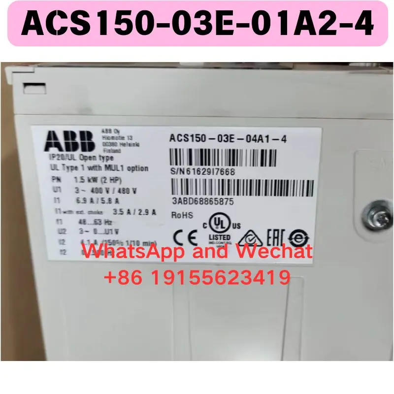 مستعملة ACS150-03E-01A2-4 محول التردد اختبار وظيفي موافق التسليم السريع