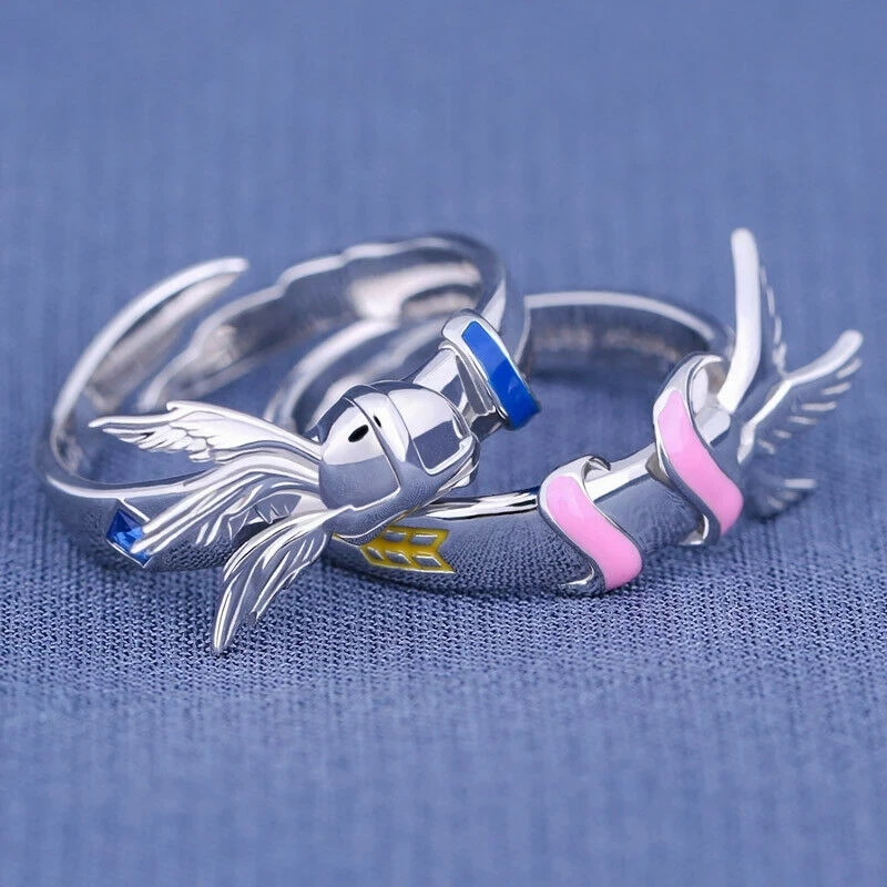 Anime Ring Cartoon Digimon Digital Monster Cherubimon  Angel Angewomon Cosplay Accessories Metal Unisex Gifts