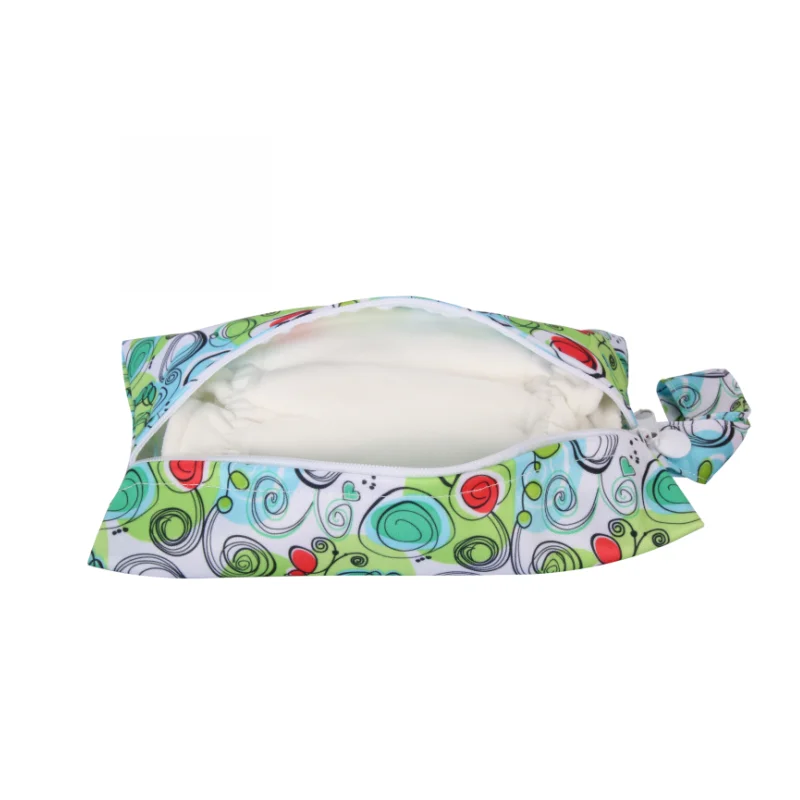 2 قطعة حقيبة مبللة لمنتجات الأطفال تخزين حفاضات القماش، مقاومة للماء ومتينة، تخزين الحفاضات ذات سعة كبيرة، حقيبة فصل جافة ورطبة #4