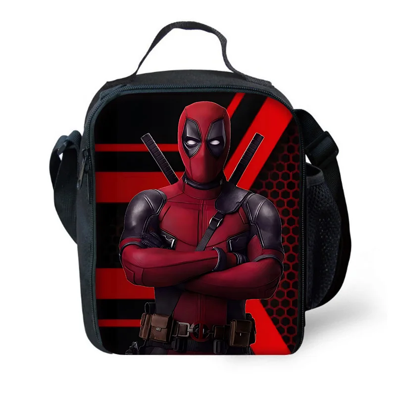 Deadpool Child Insulated Large Capacity Bag for Boy and Girl Student Outdoor Picnic Resuable Thermal Cooler Lunch Box