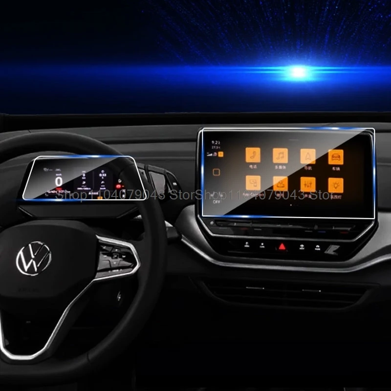 

Защитное стекло из закаленного стекла для Volkswagen ID.4 CROZZ, Volkswagen ID.6 CROZZ 2021-2024, 12-дюймовый автомобильный GPS и 5,3-дюймовая приборная панель