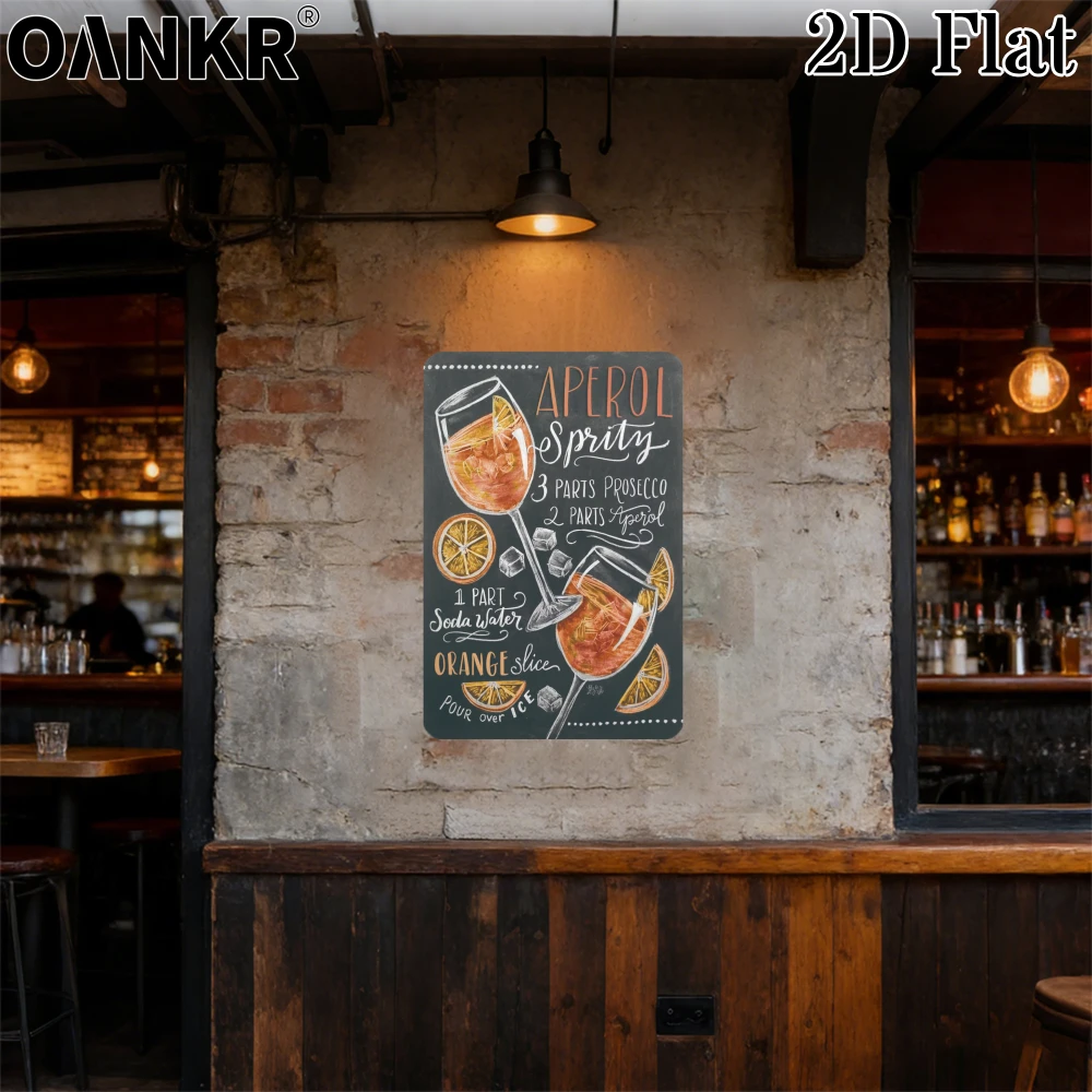 Retro Cocktail Menu Metal Tin Sign, Classic Drink Recipe Wall Art Decor for Bar Restaurant Kitchen Cafe Pub Poster Wall Plaque