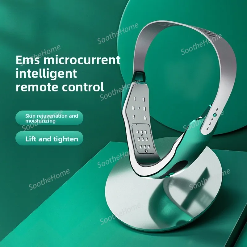 Microcurrent Device with Red and Blue Colored Light - Double Chin Reducing, Facial Vibrating and Lifting Beauty Instrument