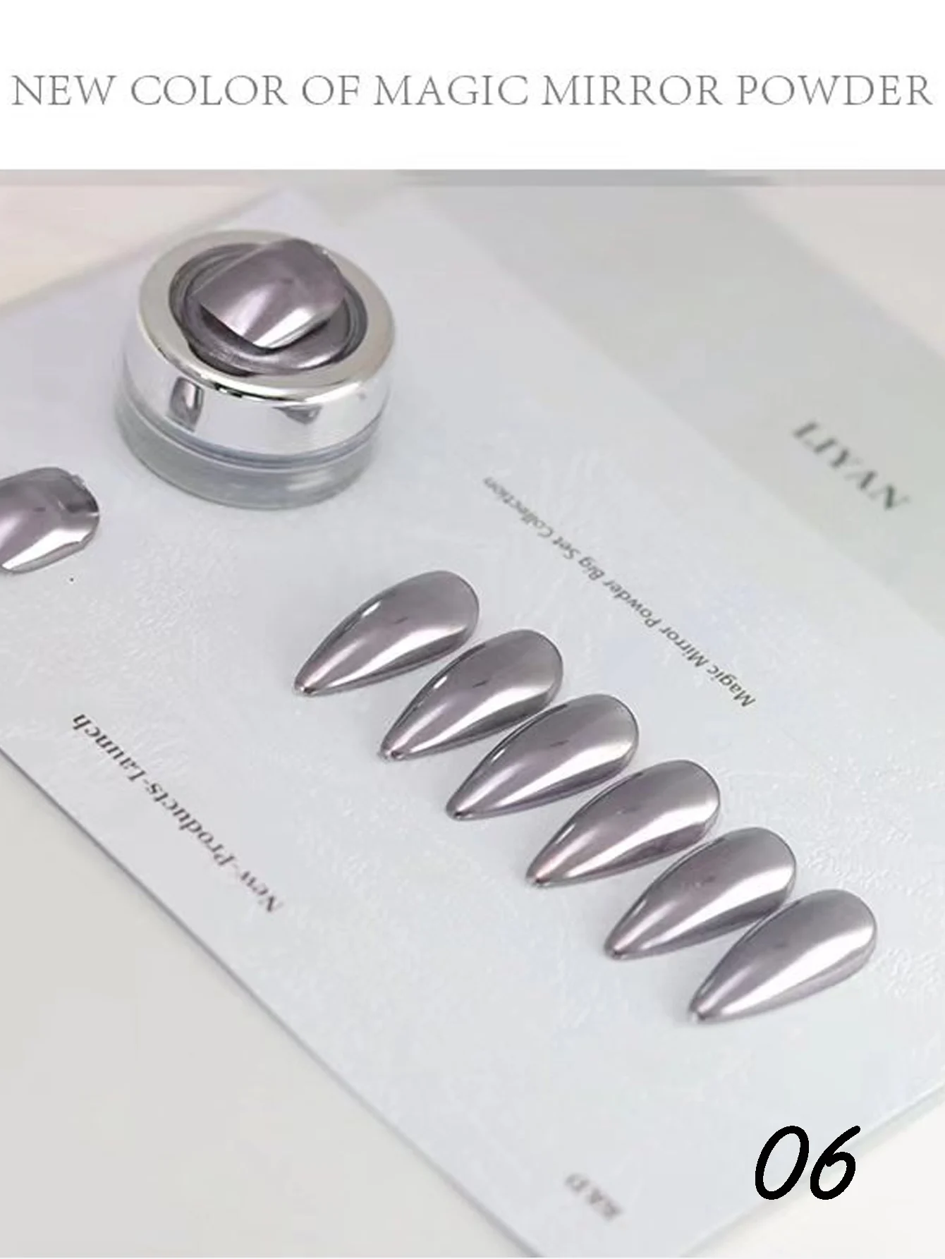 1/8 color dopamine nail mirror magic mirror powder to create a plated nail effect, suitable for nail beginners, home nail art
