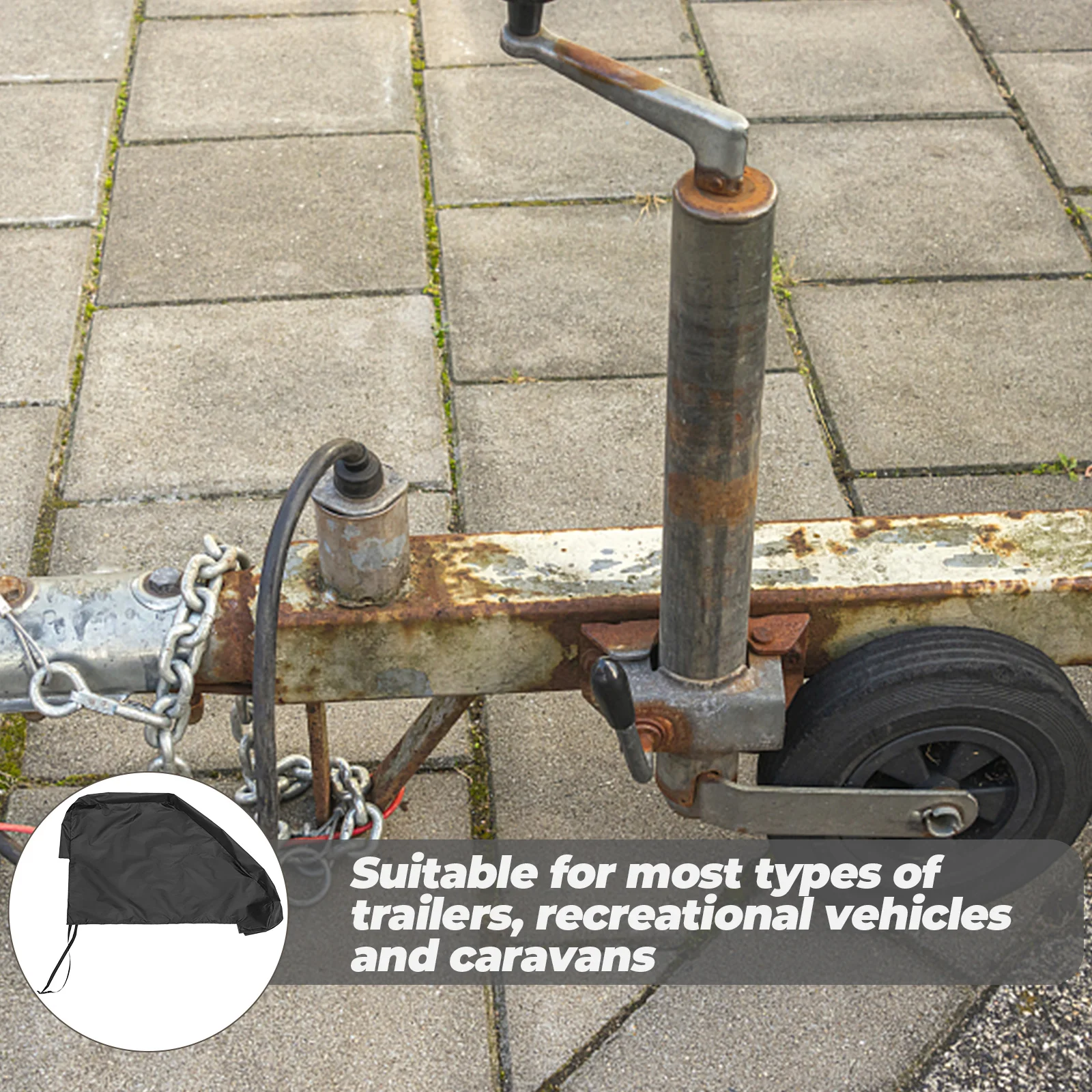 

Tow Hitch Cover Waterproof Dustproof Breathable Oxford Cloth RV Trailer Protector Hook Shade Travel Accessories