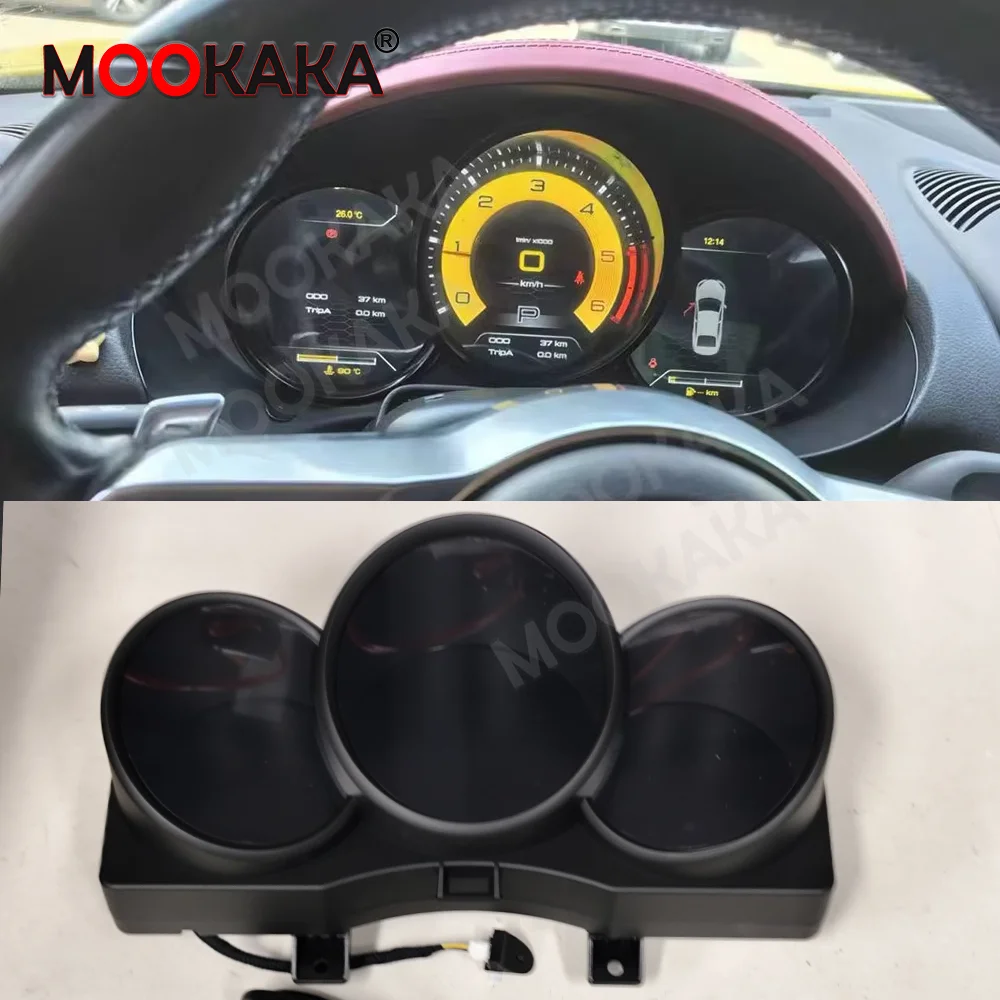 

2DIN цифровая приборная панель для Porsche 718 2011-2023: виртуальный кокпит, ЖК-дисплей спидометра, головное устройство