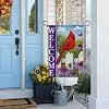InkRain Spring Garden Flag Cardinal Coneflower Fence 12x18 Inch Double Sided Linen Yard Outdoor Decor for Home Farmhouse Sea llz