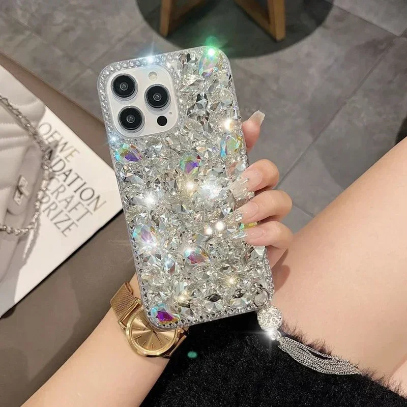 Luxury Glitter Rhinestone Case for Samsung A50 A70S A22 A32  A52 A71 A51 A72 A73 A53 A33 High Quality Bling Diamond Bumper Cover