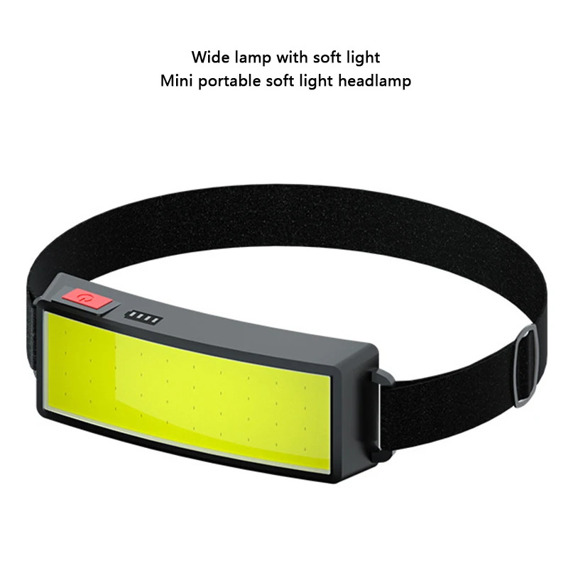 High Lumens COB LED Headlamp Wide Beam USB Rechargeable Headlight Waterproof Head Lamp Head Flashlight New Arrival