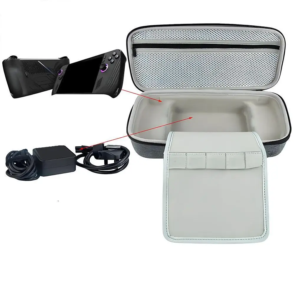 For Rog Ally X Console Compatible With Rog Ally Handheld Travel Protective Handbag EVA Shockproof Storage Bag Comes With A Stand