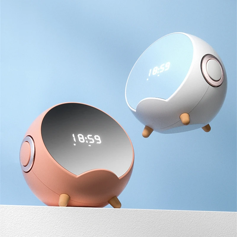 

Q8 Smart Bluetooth Speaker Wireless Charging Mirror Mobile Phone Bracket Alarm Light Multi-Function Audio