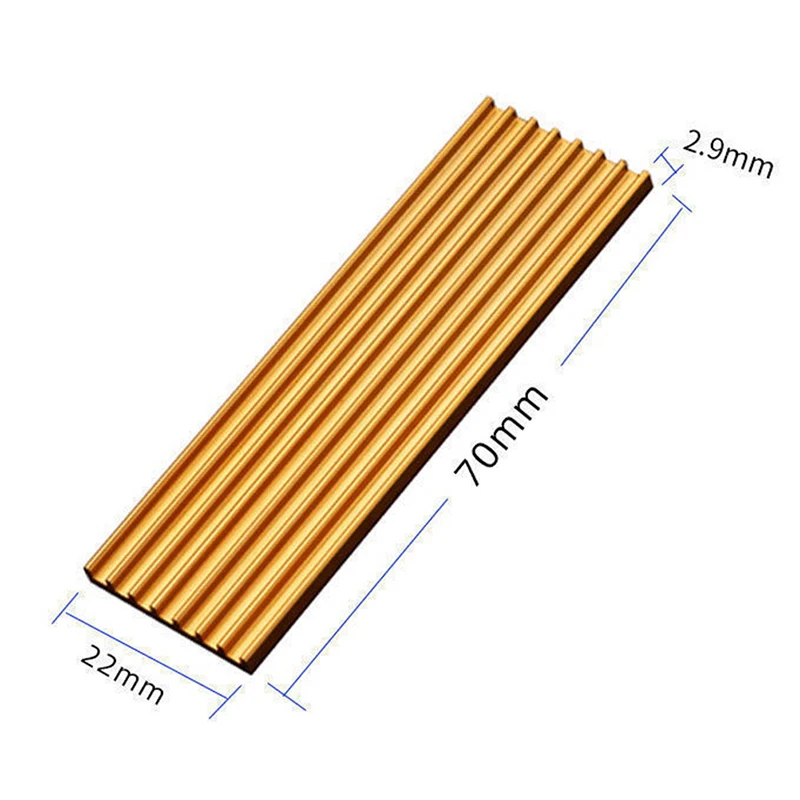 M.2 SSD Heat Sink NVME NGFF M.2 2280 Solid State Hard Disk Aluminum Heatsink Cooler Radiator Thermal Cooling Pad For PC