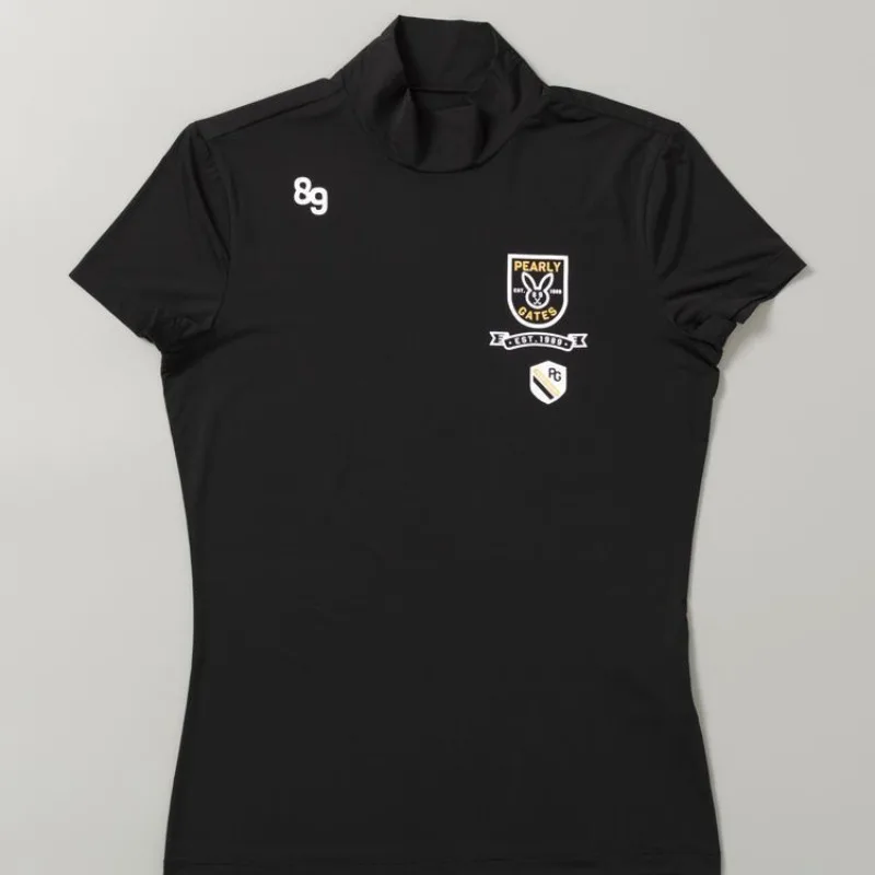 PEARLY GATES New Women's Golf Short Sleeved Versatile Solid T-shirt Outdoor Sports Cotton Breathable Casual Tops