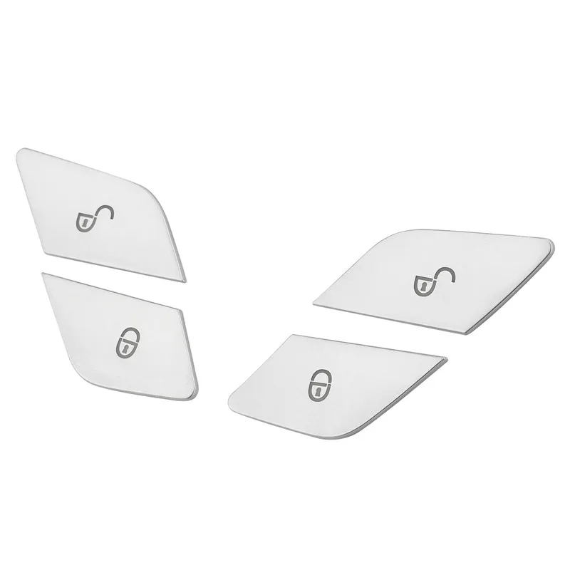 ABS Car Door Lock Unlock Buttons Cover Stickers Fit For Mercedes Benz C E Class GLC W205 W213 X253 Vito W447 Auto Accessories