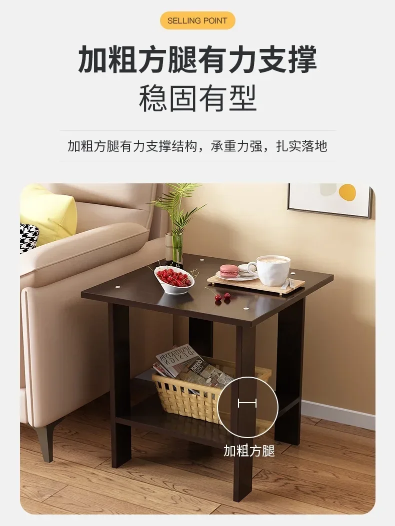 Simple Bedside table Solid Wood Nightstands Double-Layer Night table Living Room Sofa Side Table Modern Home furniture Bedroom