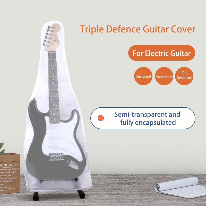 Portable Guitar Dust Cover Transparent And Semi Transparent Dust And Waterproof Protective Cover Electric Guitar Storage Bag