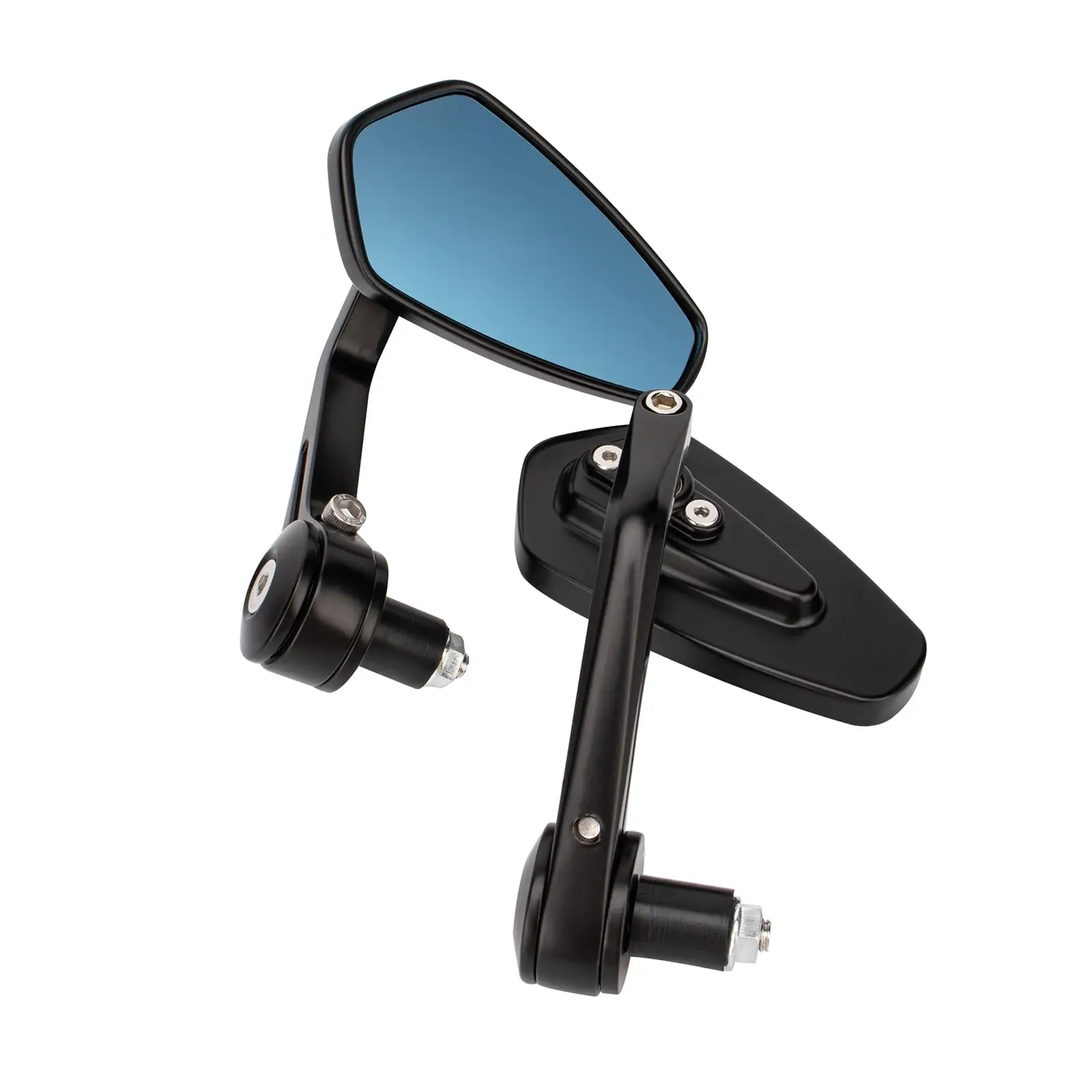 7/8" 22mm Motorcycle Handlebar End Mirror For Harley Yamaha Kawasaki Honda Suzuki HandleBar Rear View Side Mirror image 6