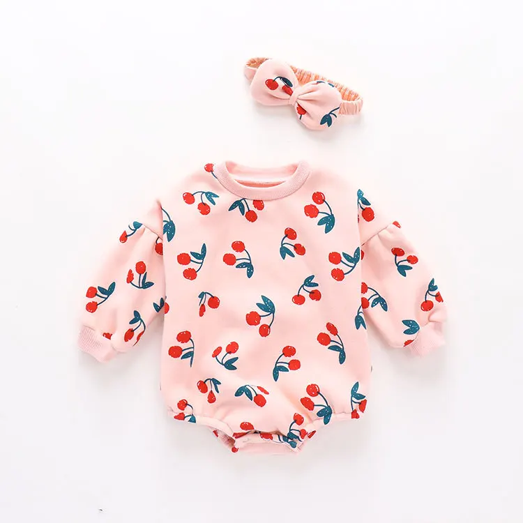 

Новая осенняя детская одежда 202, хлопковый детский комбинезон для девочек, одежда для маленьких девочек, рукав-фонарик, утолщенный костюм для ползания