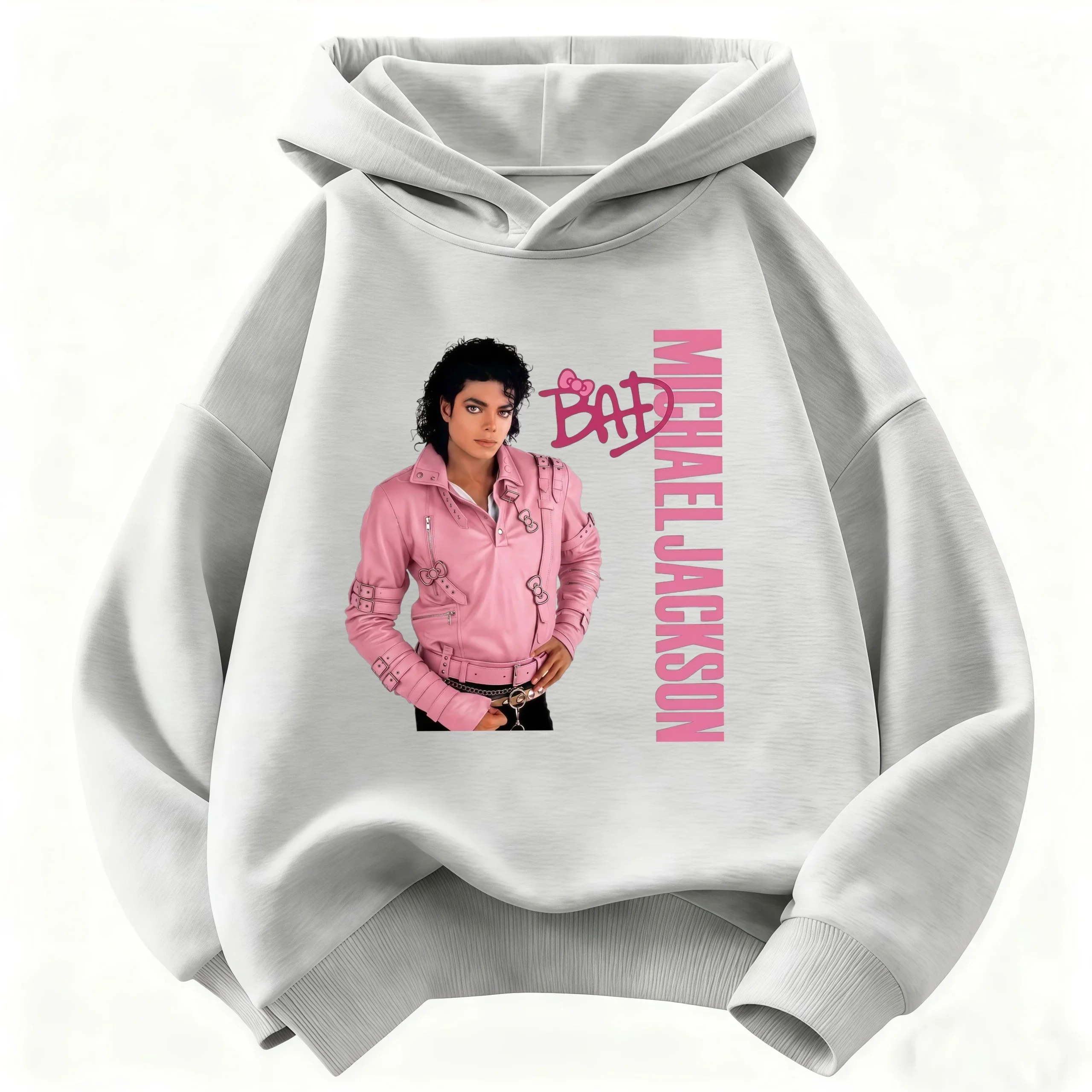 2026 Neuer Kinder-Hoodie mit Michael Jackson Aufdruck, Unisex, Warm, Verdickt, Retro-Stil Superstar Grafik-Oberteil für Herbst/Winter – Detail 6