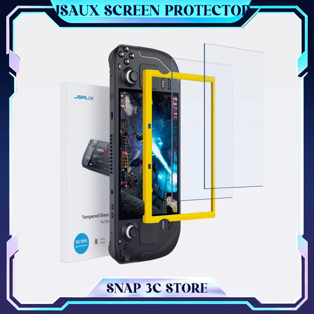 JSAUX 2Pcs 스팀 데크 OLED 스크린 보호 필름 눈부심 방지 매트 AR 코팅 HD 클리어 안티 블루 라이트 유리 필름 액세서리