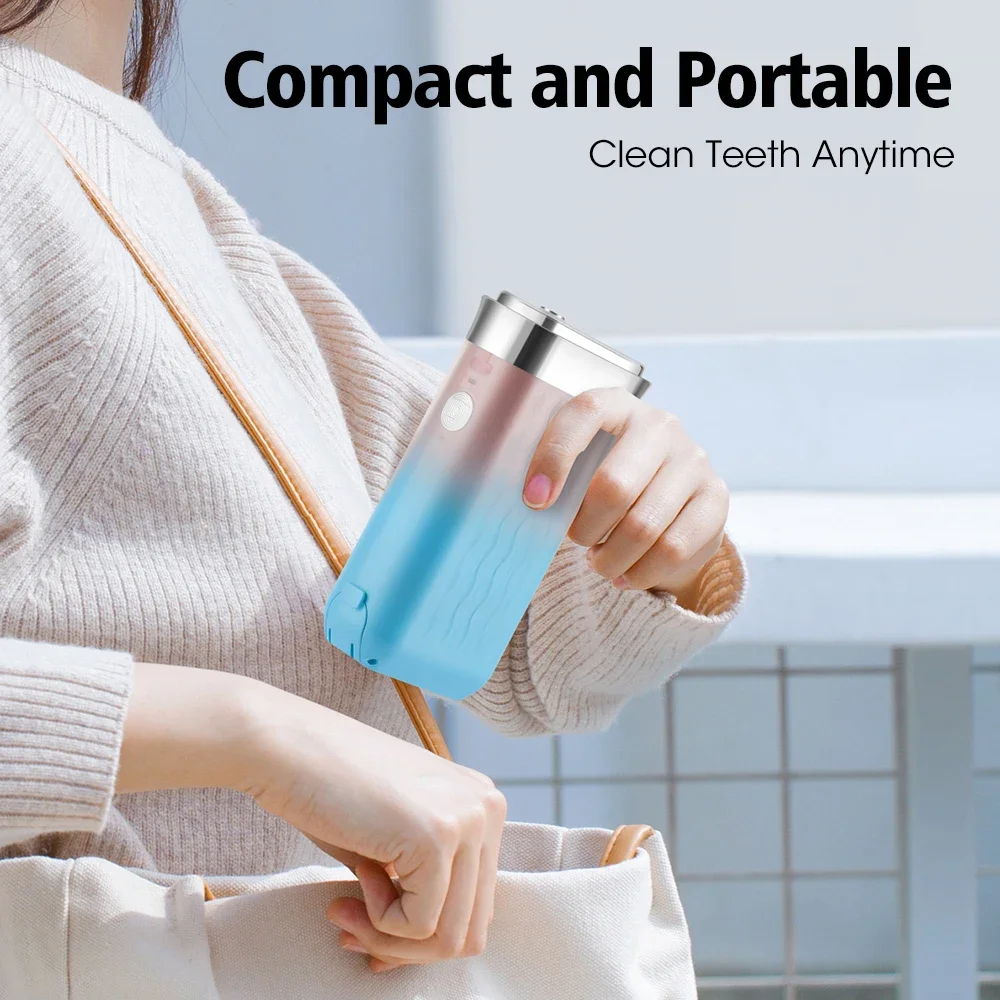 Portable Smart Electric Oral Irrigator Water Flosser 3 Modes Rechargeable Dental Water Jet Irrigator 4 Jets Dental Teeth Cleaner image 6