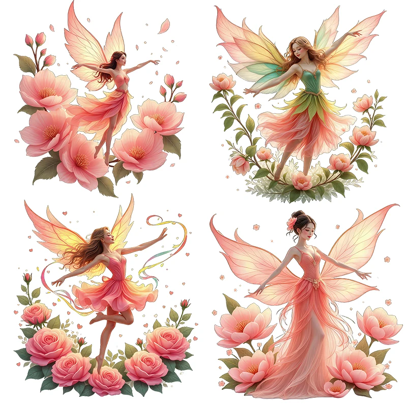 Three Ratels CF108 Beautiful and happy flower fairy art wall stickers for home decoration