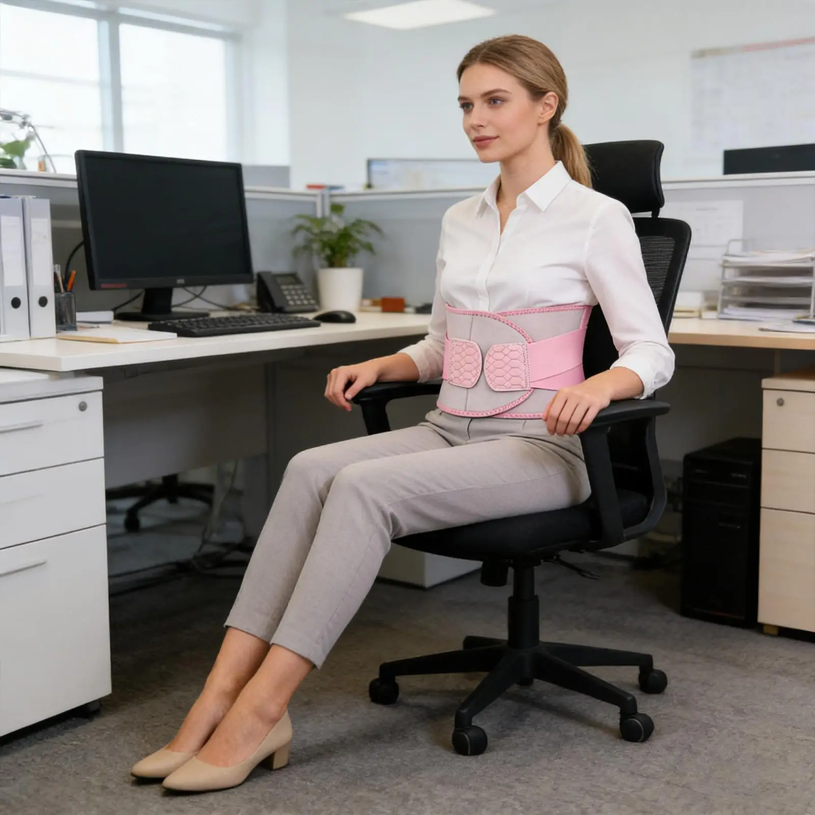 

Поясничный поддерживающий пояс с регулируемыми ремнями, дышащий бандаж для поддержки спины для женщин и мужчин, подъемный спортивный активный отдых на свежем воздухе