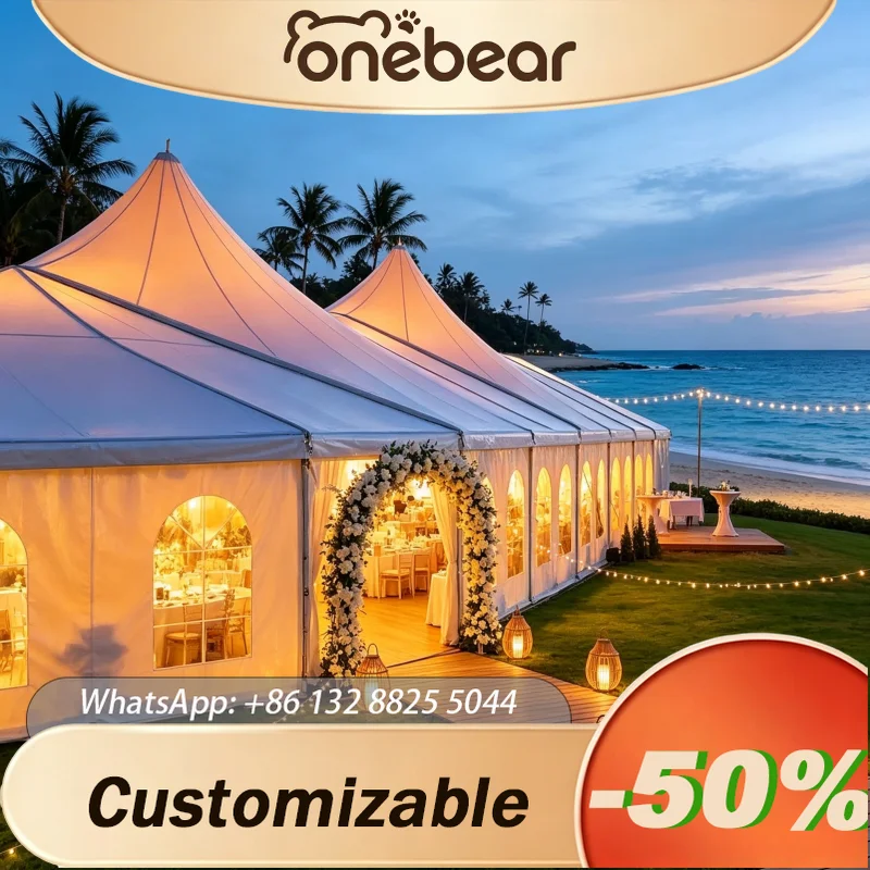 Waterproof Outdoor Wedding Tent, Luxury Party Marquee Canopy, Large Event Pavilion for Garden, Banquet, Exhibition & Celebration