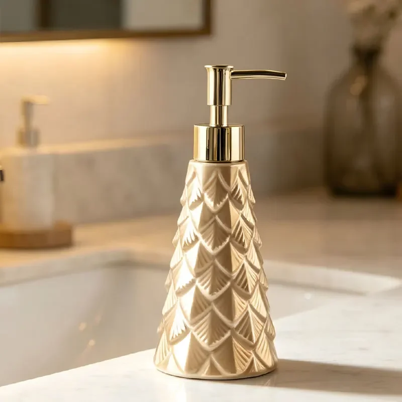 300ml soap dispenser light gold lotion bottle press type hand sanitizer, shampoo shower gel sub bottle  shampoo dispenser