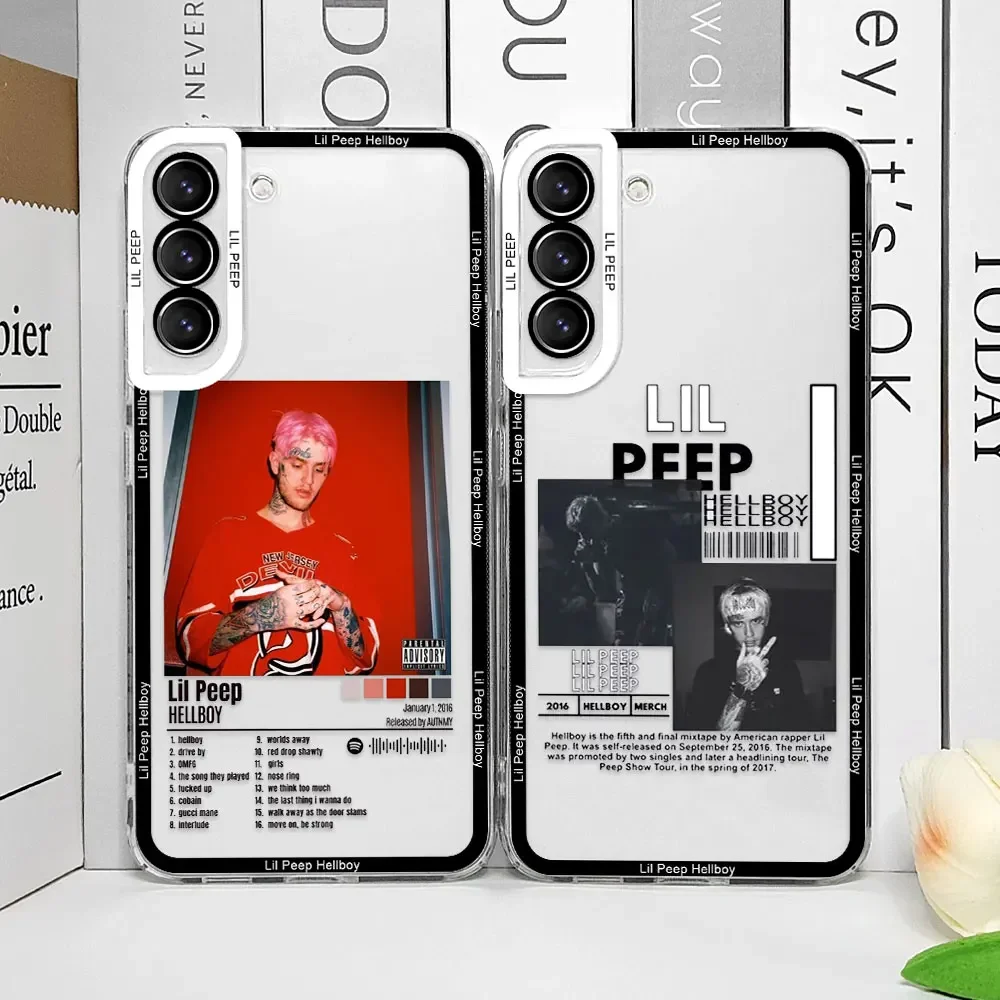 Rapper Lil Peep Hellboy Love Phone Case for Samsung Galaxy S20 S21 S23 S24 Ultra Plus FE Clear Soft Cover for Samsung S22 Fundas