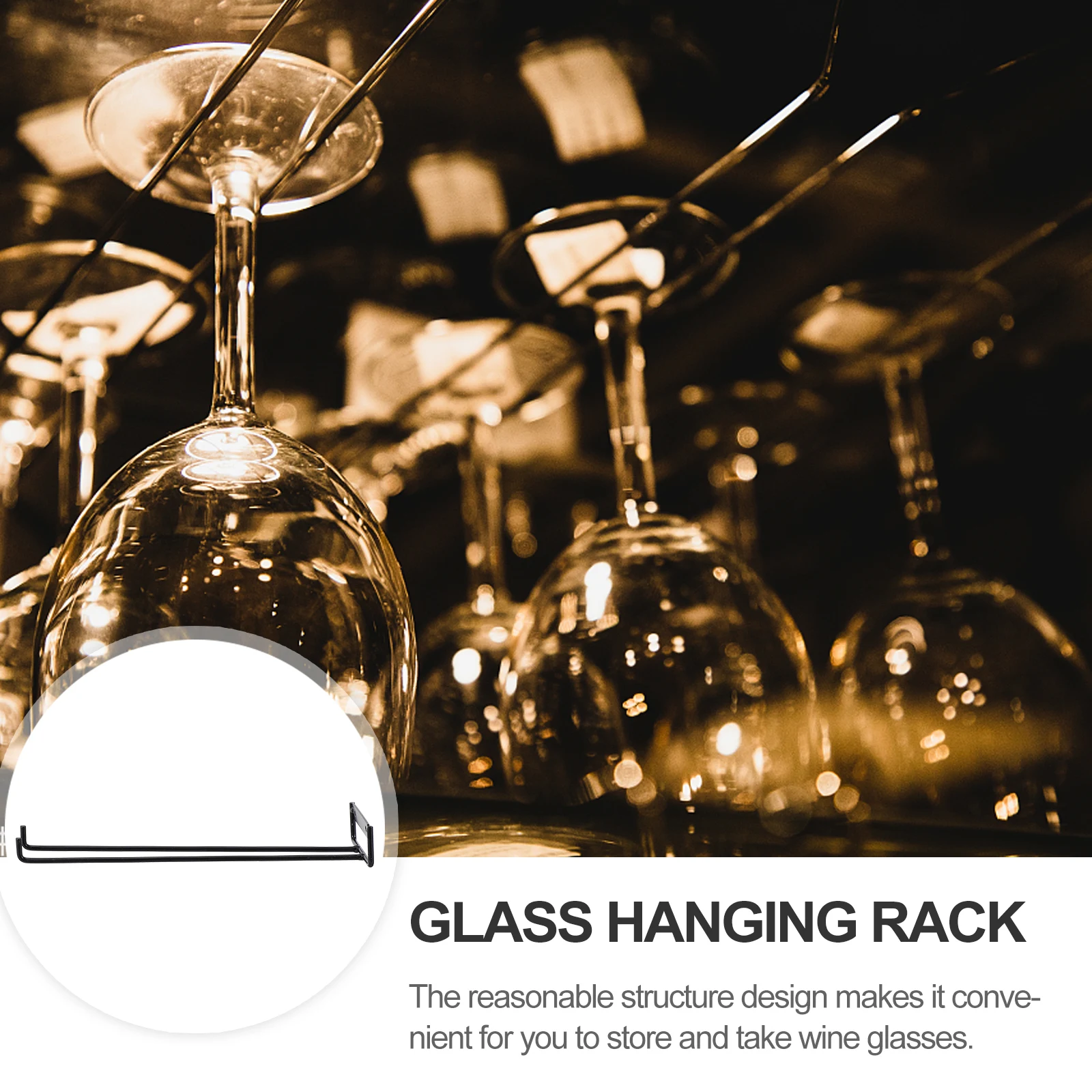

Red Hanging Rack Single Row Black Iron Wire Kitchen Glass Hanging Rack ganizer Storage Hanger Home Bar Party