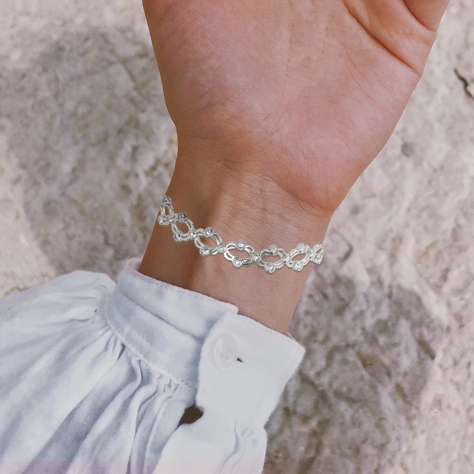 

1pc Stretchable Knuckle Bracelet Jewelry Jewelry Bracelet Finger Stretchy Ring Fashion Finger Ring Gift