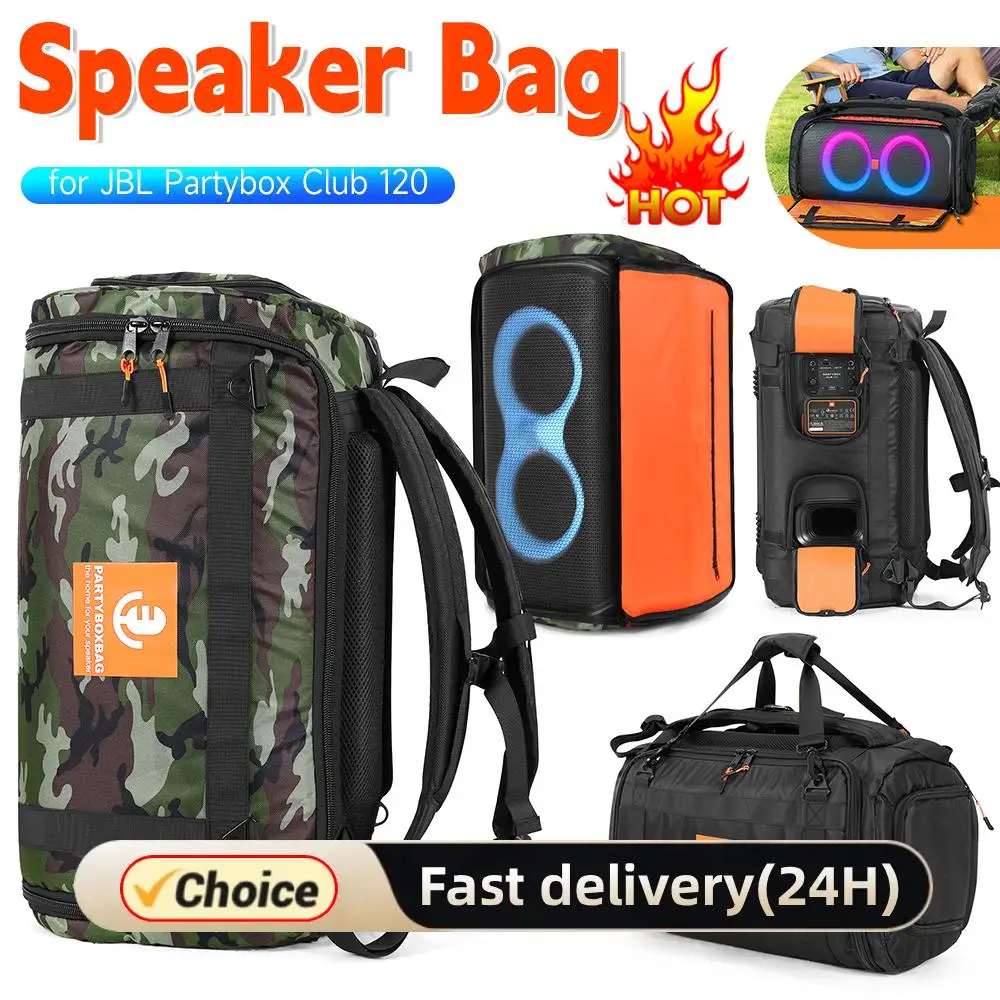 

Portable Speaker Carry Tote Bag Backpack Drop-Proof Travel Storage Case Speaker Bag Carry Case for JBL Partybox Club 120 Speake